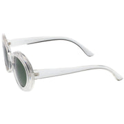 zeroUV Retro 1990's Fashion Oval Clout Goggle Sunglasses 51mm C381 Sunglasses White Smoke Black Smoke,White Smoke,Tortoise Smoke,Clear Green,Red Smoke,White / Smoke,White / Smoke (2-pack)