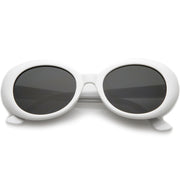 zeroUV Oversize Retro Tapered Arms Clout Goggle Oval Sunglasses 53mm C383 Sunglasses White Smoke White Smoke