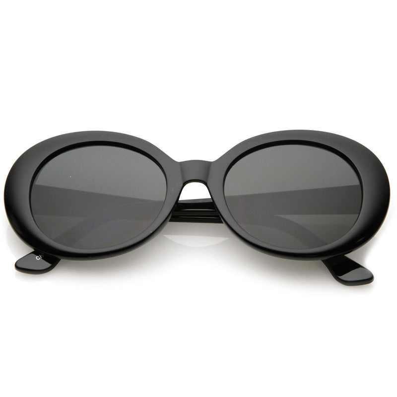 zeroUV Oversize Retro Tapered Arms Clout Goggle Oval Sunglasses 53mm C383 Sunglasses White Smoke Black Smoke