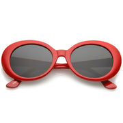 zeroUV Oversize Retro Tapered Arms Clout Goggle Oval Sunglasses 53mm C383 Sunglasses White Smoke Red Smoke