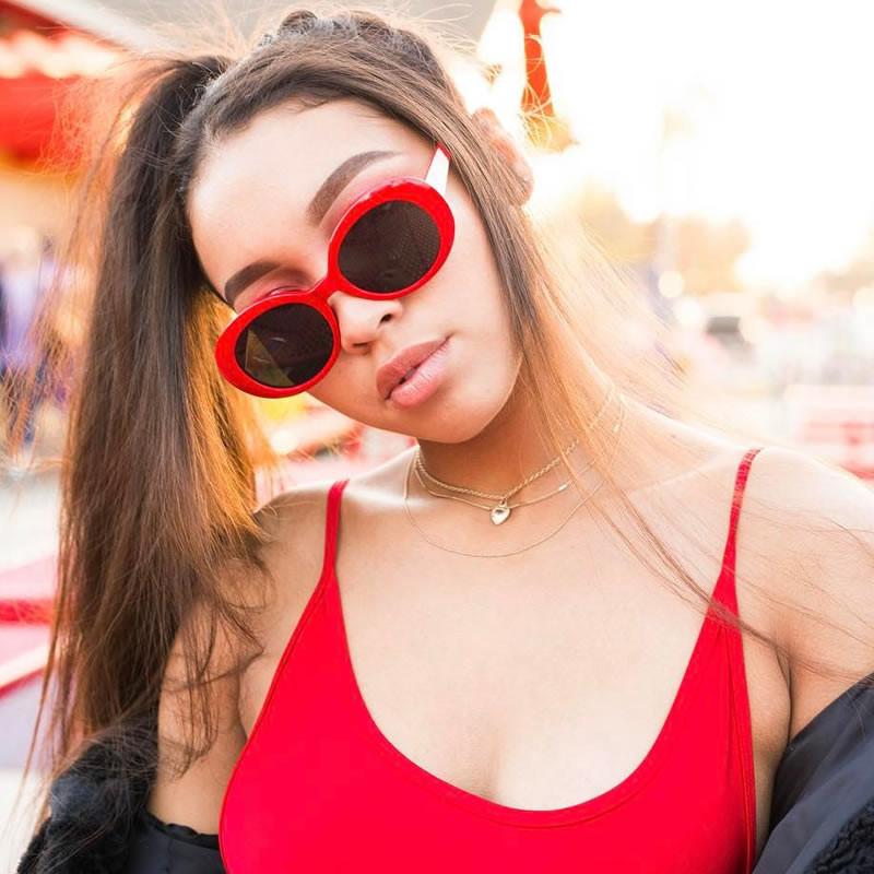 zeroUV Oversize Retro Tapered Arms Clout Goggle Oval Sunglasses 53mm C383 Sunglasses White Smoke Red Smoke,White Smoke,Black Smoke,Tortoise Brown