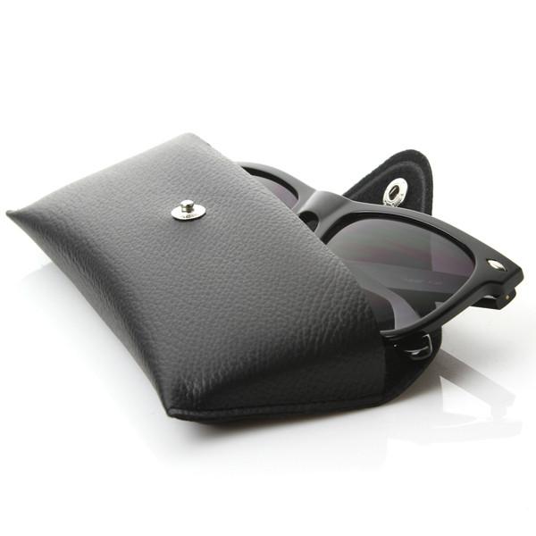 zeroUV Brand New Retro Vinyl Protective Snap Case Hard Sunglasses Glasses Eye Wear 1011 Accessories White Smoke Black,Brown