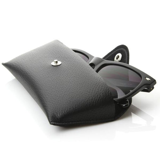 zeroUV Brand New Retro Vinyl Protective Snap Case Hard Sunglasses Glasses Eye Wear 1011 Accessories White Smoke Black,Brown