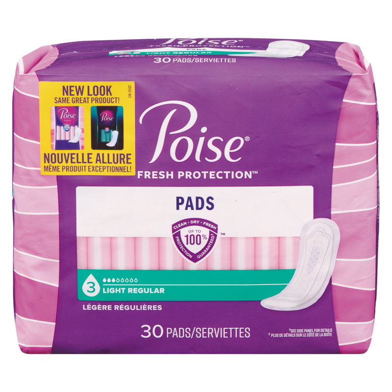 Poise Poise Light Absorbency Ultra Thin Regular Length Women's Incontinence Pads Health & Beauty Dark Magenta