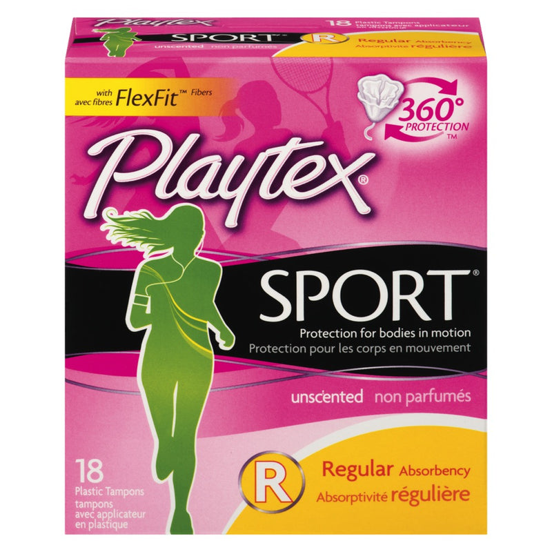 Playtex Playtex Sport Regular Plastic Applicator Tampons Tampons Black