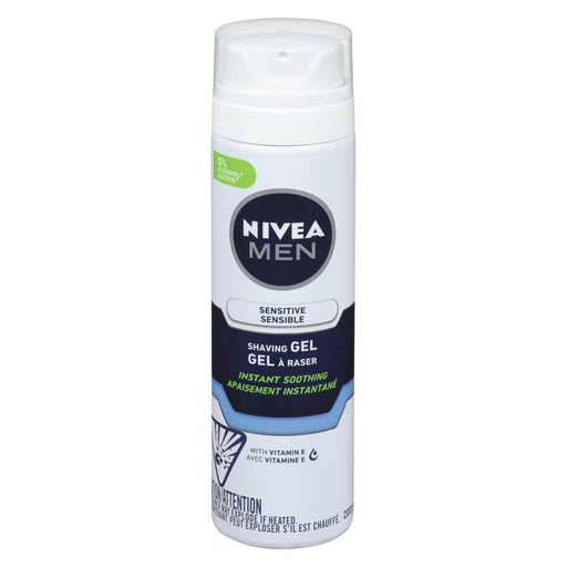 Nivea Men Nivea Men Sensitive Shave Gel 7 Oz. Aerosol Can Shaving & Grooming Light Gray