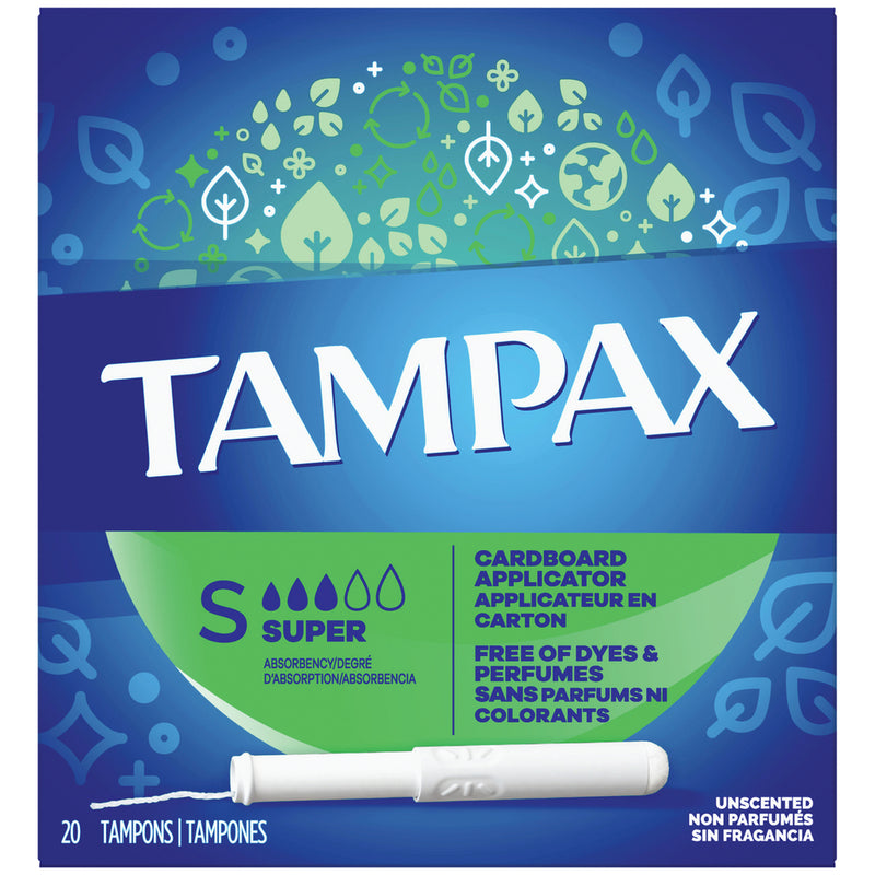 Tampax Tampax Cardboard Applicator Super Absorbency Tampons Tampons Dark Slate Blue