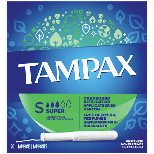 Tampax Tampax Cardboard Applicator Super Absorbency Tampons Tampons Dark Slate Blue