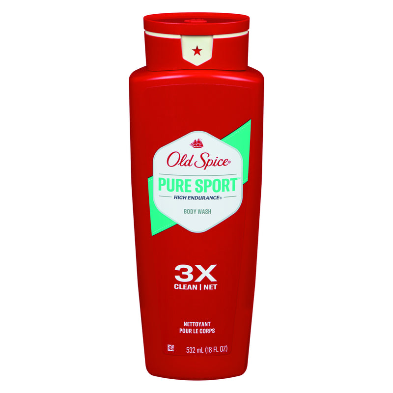 Old Spice Old Spice High Endurance Pure Sport Scent Body Wash For Men, 18 Fl Oz Body Wash Dark Red