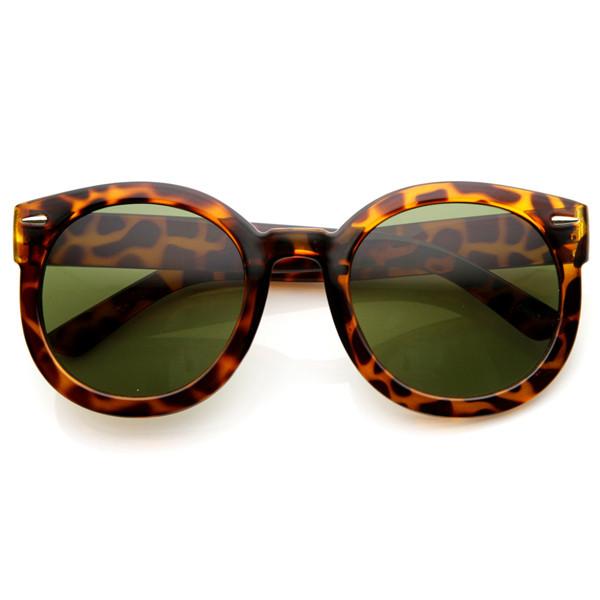 zeroUV Womens Designer Round Oversize Retro Fashion Sunglasses 8623 Sunglasses