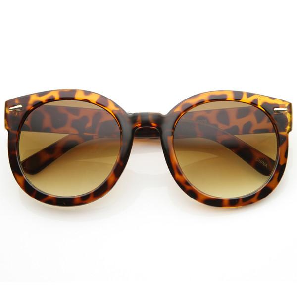zeroUV Womens Designer Round Oversize Retro Fashion Sunglasses 8623 Sunglasses