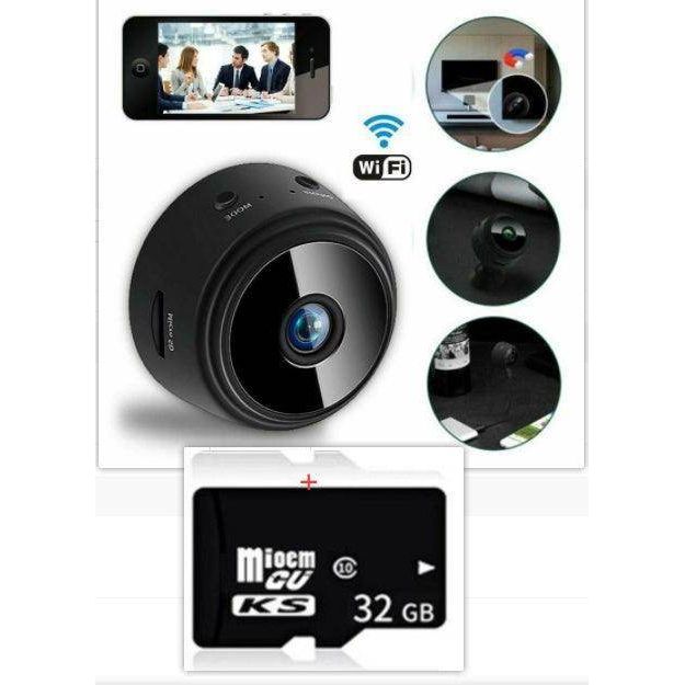 SmartPursue™ Mini Wireless Magnetic Security Camera Mini Camera White Smoke Black with 32G memory card / USB