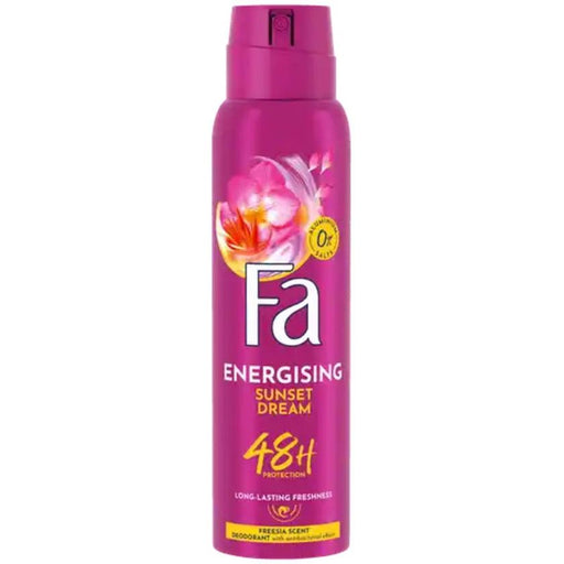 Fa Fa ENERGISING Sunset Dream 48h Deodorant Spray 0% Aluminum, 150ml Deodorant & Anti-Perspirant Maroon