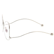 zeroUV Women's Vintage Oversize Butterfly Clear Lens Glasses C418 Glasses White Smoke Gold Clear,Silver Clear