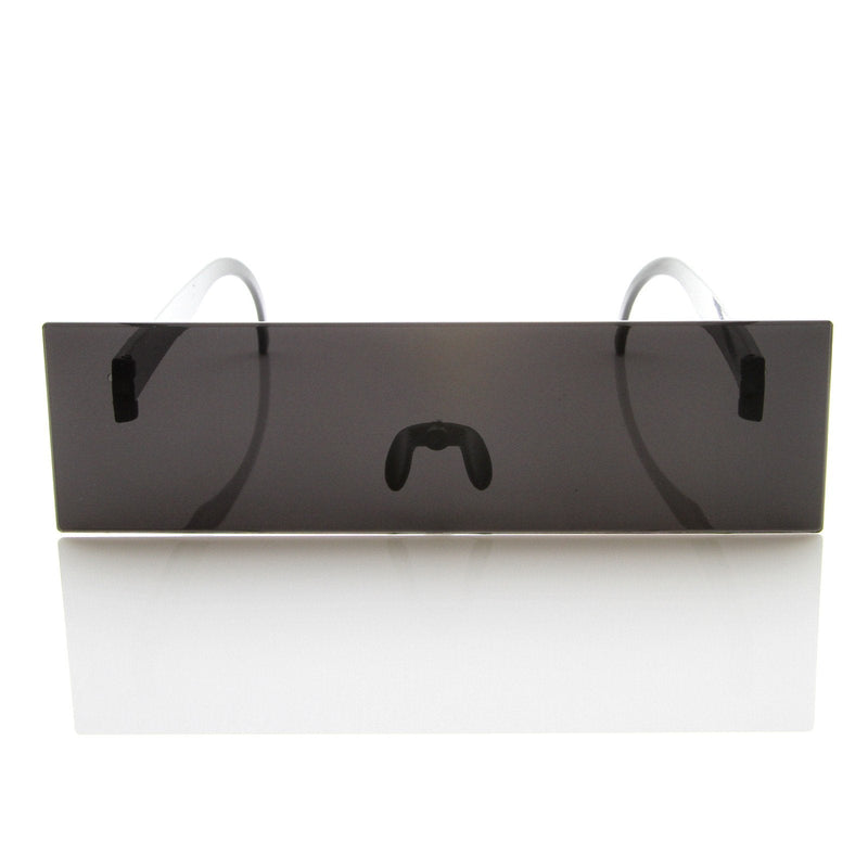 zeroUV Photo Censorship Sunglasses One Piece Black Bar Novelty 8669 Sunglasses White Smoke Black Bar,2 Pack
