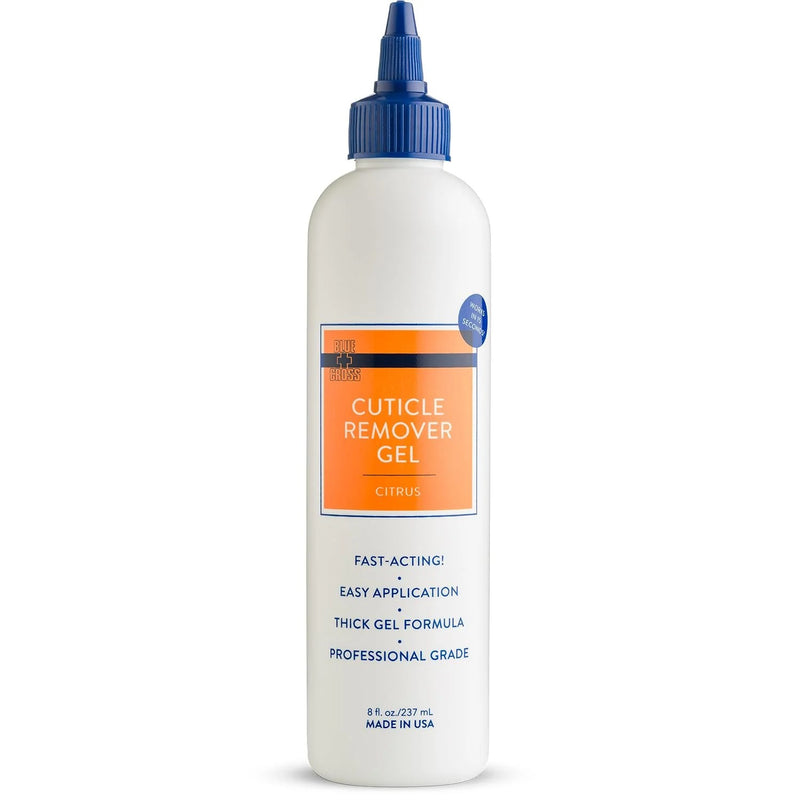 Blue Cross Blue Cross Cuticle Remover Gel - 8 oz Bottle, Professional Strength Formula Nail Care White Smoke