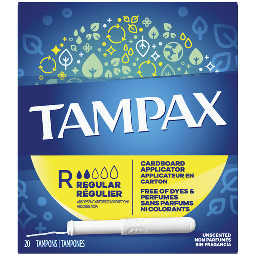 Tampax Tampax Cardboard Applicator Regular Absorbency Tampons Tampons Dark Slate Blue