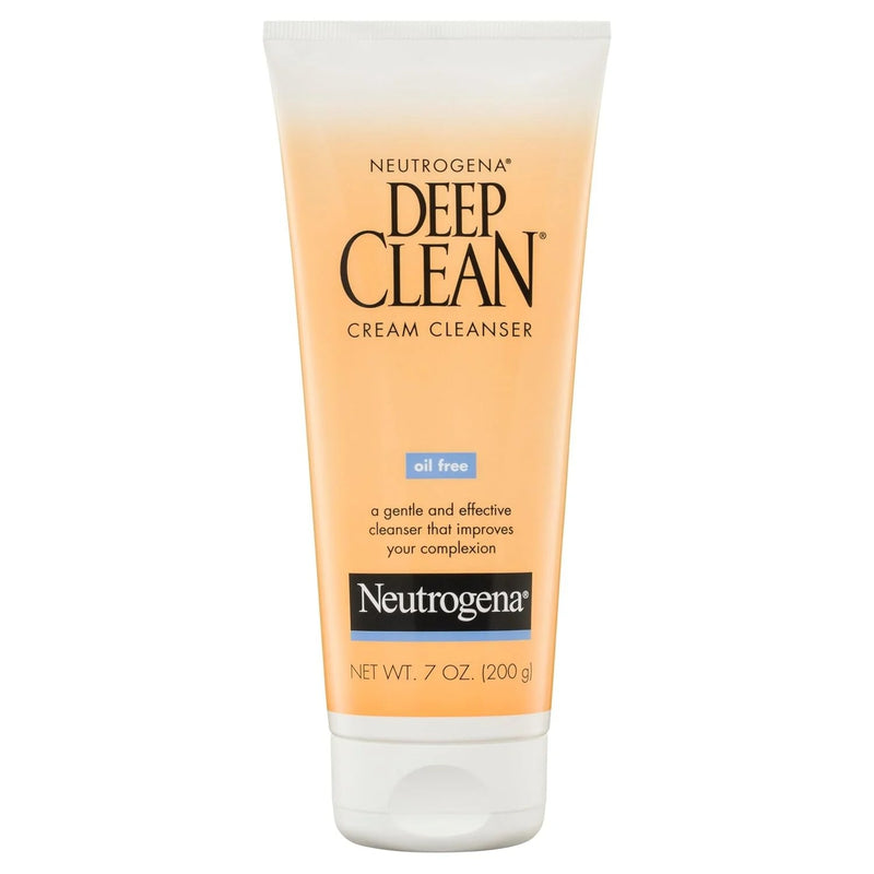 Neutrogena Neutrogena Deep Clean Daily Facial Cream Cleanser With Beta Hydroxy Acid To Remove Dirt, Oil & Makeup, Alcohol-Free, Oil-Free & Non-Comedogenic, 7 Fl. Oz Skin Care White Smoke