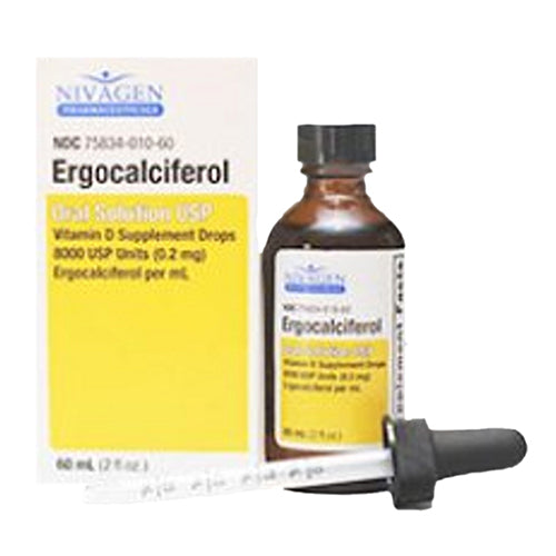 Ergocalciferol Ergocalciferol Os 8000 IU/MI 60 Ml By Country Line Pharmaceuticals Vitamins & Supplements White Smoke