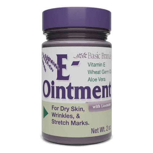 Basic Organics Basic Organics Brands Vitamin E Ointment, 2 Oz, Lavender Health & Beauty Dark Gray