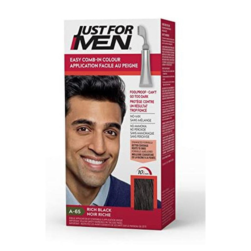 Just For Men Just For Men Easy Comb-in Gray Hair Color With Applicator, Rich Black, A-65 Hair Color White Smoke