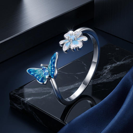 Bids.com 925 Sterling Silver Opal Nanometer Stone Plated Platinum Ring Rings Black
