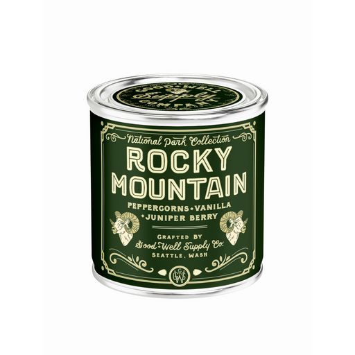 Good & Well Supply Co Rocky Mountain National Park Candle Candles White Smoke Half Pint / 8oz / Cotton Wick,Pint / 14oz / Cotton Wick
