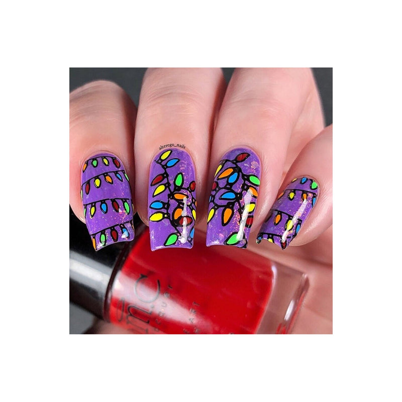 UberChic Beauty Happy Christmas, (Christmas-04) Stamping Plate Rosy Brown