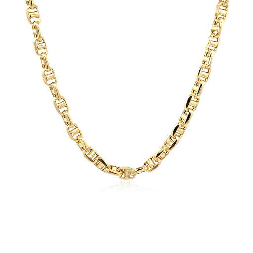 Bids.com 4.5mm 14k Yellow Gold Anchor Chain Necklaces White Smoke 20 / Yellow Gold,24 / Yellow Gold