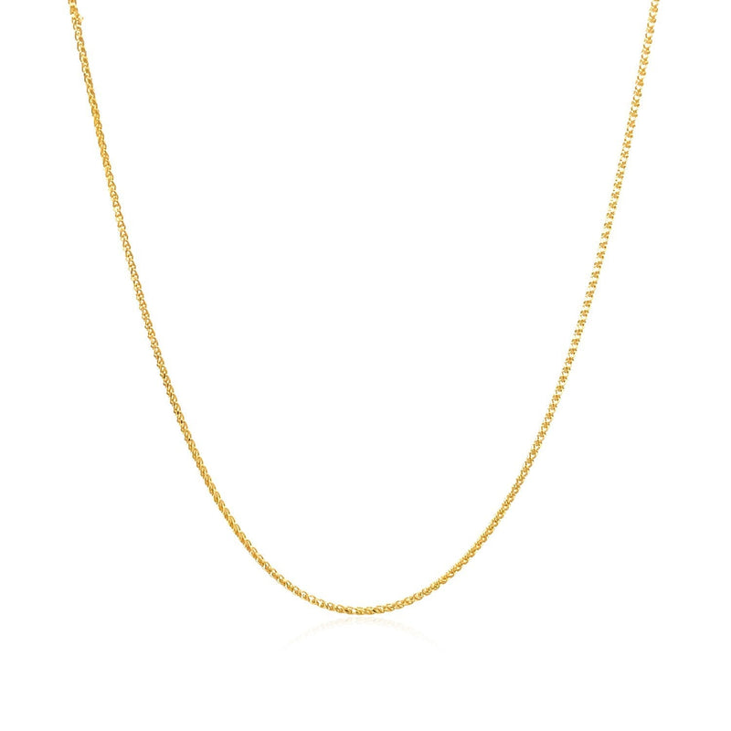 Bids.com 14k Yellow Gold Diamond Cut Round Wheat Chain 0.6mm Necklaces White Smoke 16 / Yellow Gold,18 / Yellow Gold,20 / Yellow Gold,One / Yellow Gold