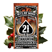 BiteMyWood Flavored Birchwood Toothpicks Variety Pack, 21-Count Resealable Bags Beauty & Personal Care - Nasal & Oral Care - Dental Floss & Picks White Smoke Wintergreen