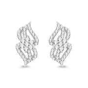 Bids.com 0.68 Carat Genuine White Diamond 14K White Gold Earrings (G-H Color, SI1-SI2 Clarity) Earrings White Smoke Default Title