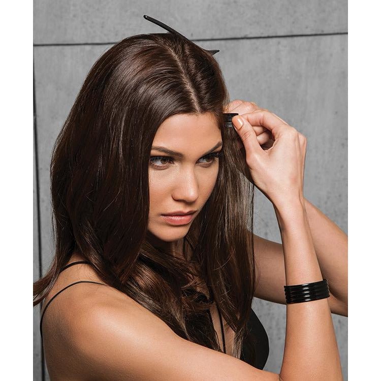 VIP Extensions Hairdo 22" 4-Piece Straight Fineline Extension Kit Hair Extension Dark Gray R1,R22 Swedish Blonde /Platinum,R2,R1416T,R4,R6,R10,R14/88H,R14/25,R25 Ginger Brown /Medium Golden Blonde,R28S Glazed Fire /Bright Red,R29S Glazed Strawberry,R6/30H Chocolate Copper /Med Red Brown,R830 Ginger Brown /Light Red Brown