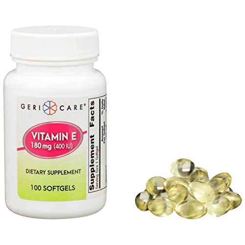 Geri-Care Geri-Care Vitamin E Supplement 400 IU Strength Softgel 100 Per Bottle Vitamins & Supplements White Smoke