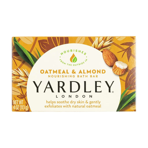 Yardley Yardley London Oatmeal & Almond Bar Soap with Real Oat Grains, 4 oz Bar Soap Seashell