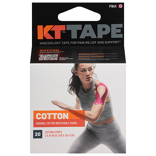 KT Tape KT Tape Kinesiology Therapeutic Body Tape-Roll Of 20 Strips Pink Exercise & Fitness Light Gray