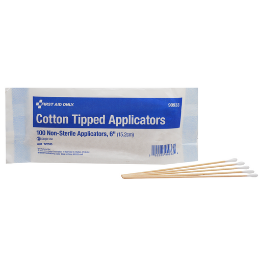 Dukal Dukal Cotton Tipped Applicators, 6" Wood Shaft, 100 Per Bag Cotton Swabs White Smoke