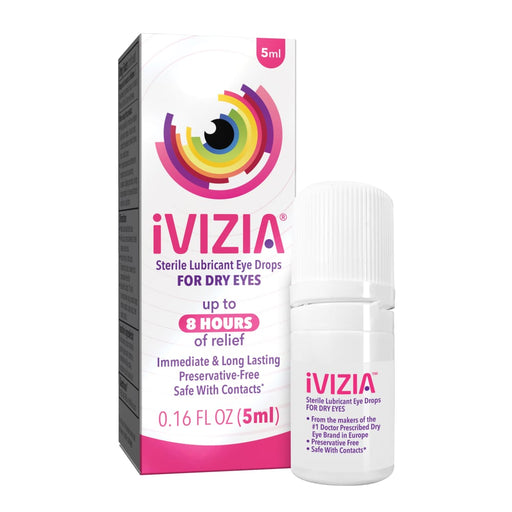 iVizia iVizia Sterile Lubricant Eye Drops For Dry Eyes, 0.16 Oz Eye Drops & Lubricants White Smoke