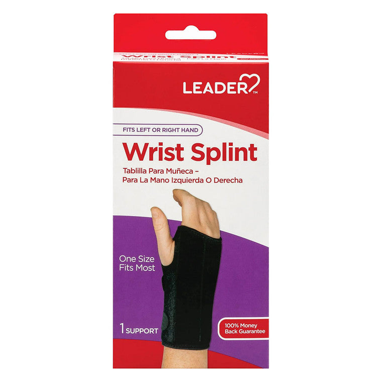 Leader Health Care Leader Health Care Wrist Neoprene Splint, Reversable Right Or Left, One Size Health Care Misty Rose