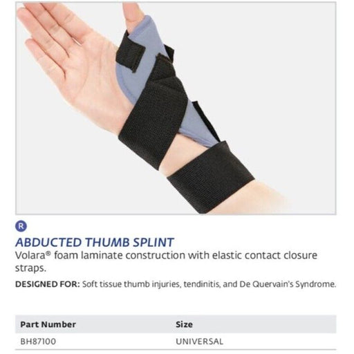 0 DJO Bell-Horn Abducted Thumb Splint Mild Support Universal Plumbing Fittings & Supports White Smoke