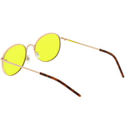 zeroUV Retro Fashion Round Color Tone Colors Flat Lens Sunglasses C437 Sunglasses White Smoke Gold Yellow,Pink Pink,Red Red,Blue Blue,Purple Blue,Purple Purple,Dark Purple Purple