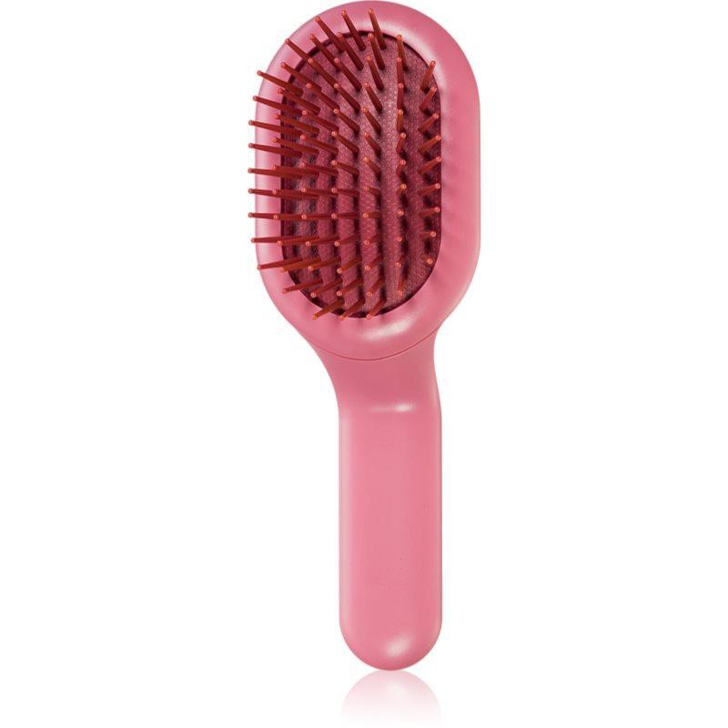 Janeke Janeke Curvy Bag Pneumatic Brush Pink Pipe Brushes White Smoke