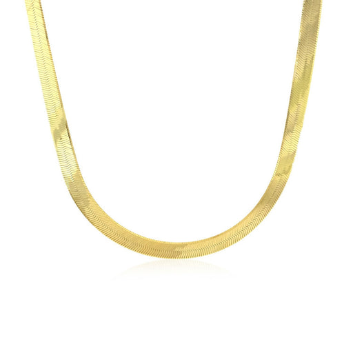 Bids.com 6.0mm 14k Yellow Gold Super Flex Herringbone Chain Necklaces White Smoke 16 / Yellow Gold,18 / Yellow Gold,20 / Yellow Gold,24 / Yellow Gold