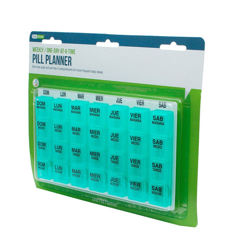 Ezy Dose Ezy Dose Weekly Medication Organizer Tray Health & Beauty White Smoke