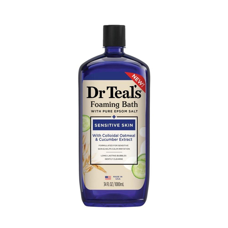 Dr Teal's Dr Teal's Pure Espom Salt Sensitive Skin With Colloidal Oatmeal & Cucumber Extract Bath & Body White Smoke