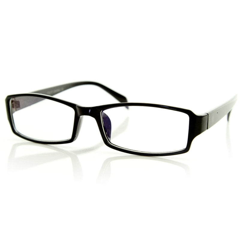 zeroUV Optical RX Modern Rectangular Basic Frame Clear Lens Glasses 8031 Glasses White Smoke Black,Tortoise