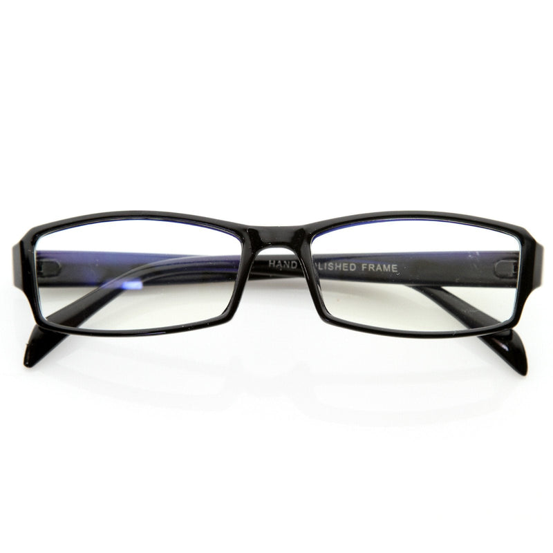 zeroUV Optical RX Modern Rectangular Basic Frame Clear Lens Glasses 8031 Glasses White Smoke Black