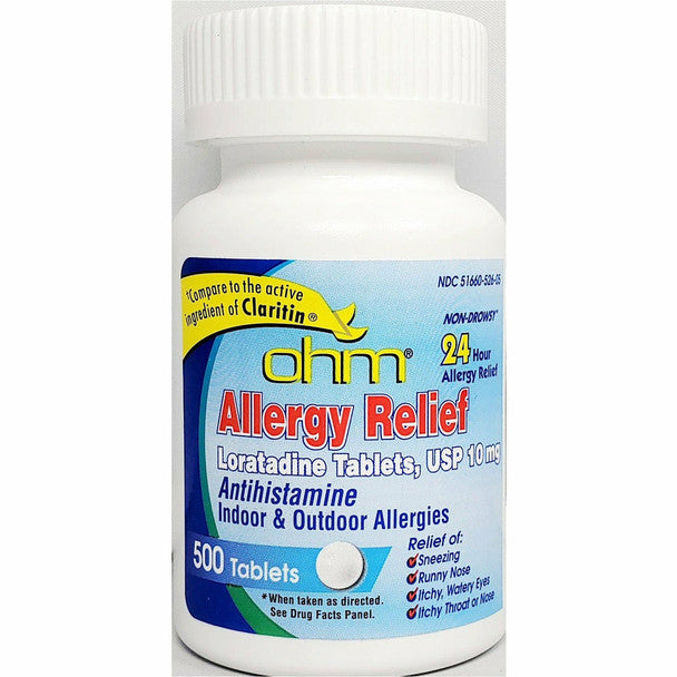 Ohm Ohm 24 Hour Allergy Relief Tablets, Compare To Claritin Hot & Cold Therapies Seashell