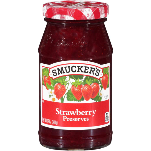 Smucker's Smucker's Strawberry Preserves, 12 Ounces Jams & Jellies Dark Red