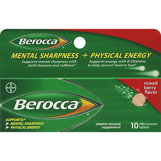 Berocca Berocca Mixed Berry Flavor Vitamin Mineral Supplement Effervescent Tablets 10 Ct Box Vitamins & Supplements Dark Slate Gray